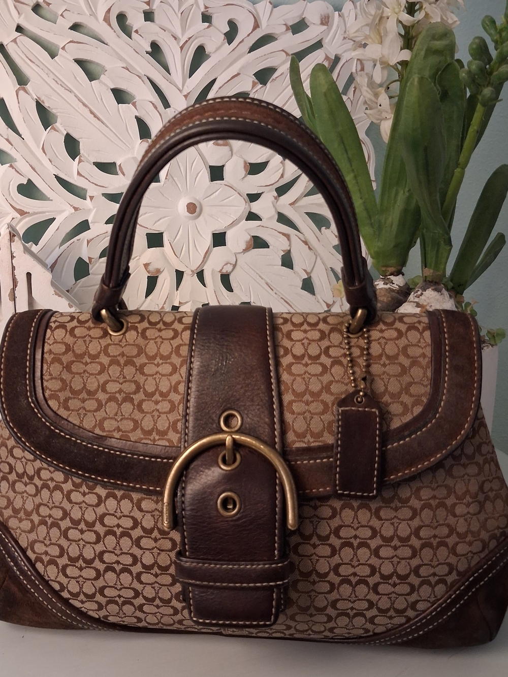 Coach Vintage Y2K Soho Signature Monogram Handbag